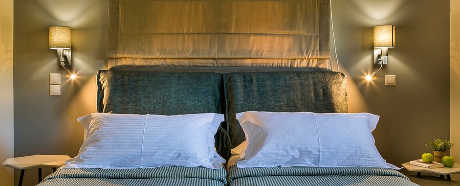 Kefalonia hotels: Skala, 2 bedroom apartments, swimming pool, sea view, bar. Pieno di Luce 